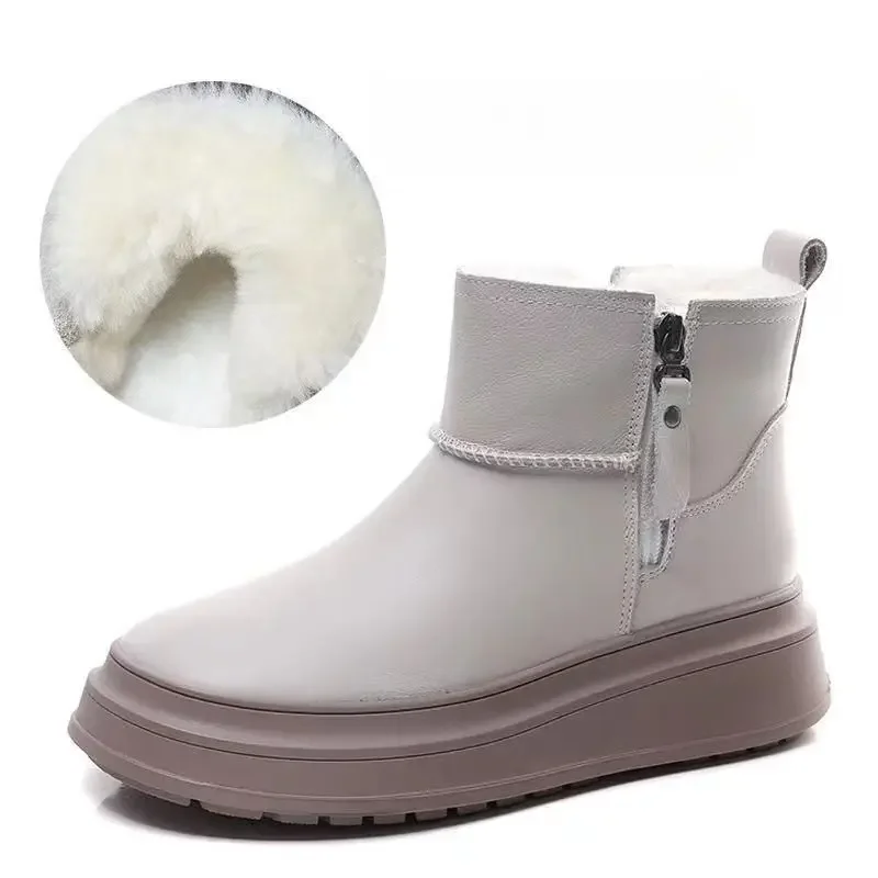 Snow Boots for Women Winter New Thick Plush Anti-slip Thick Sole Boots Women Warm Ankle Boots Cotton Padded Shoes Botas De Mujer