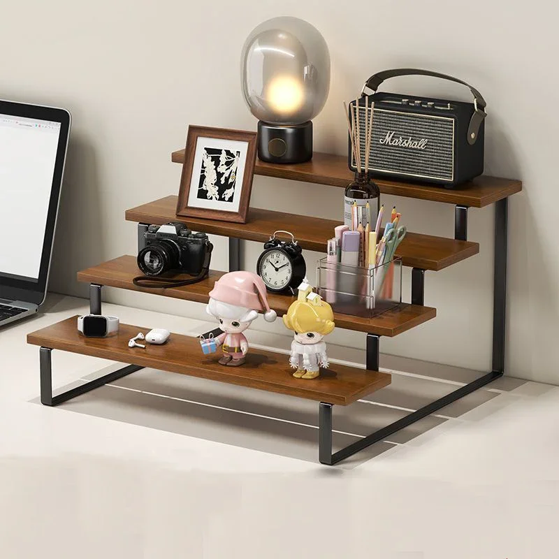Desktop Ladder Shelf Storage Holders Solid Wood Coffee Cup Holder Display Rack Hand Made Perfume Shelf Home Storage Organization