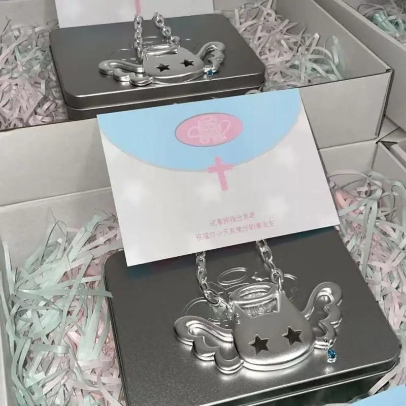 1 قطعة شخصية سوبر كبير المختنق سلسلة الترقوة الملاك القط قلادة قلادة الهيب هوب مجوهرات اكسسوارات هدايا