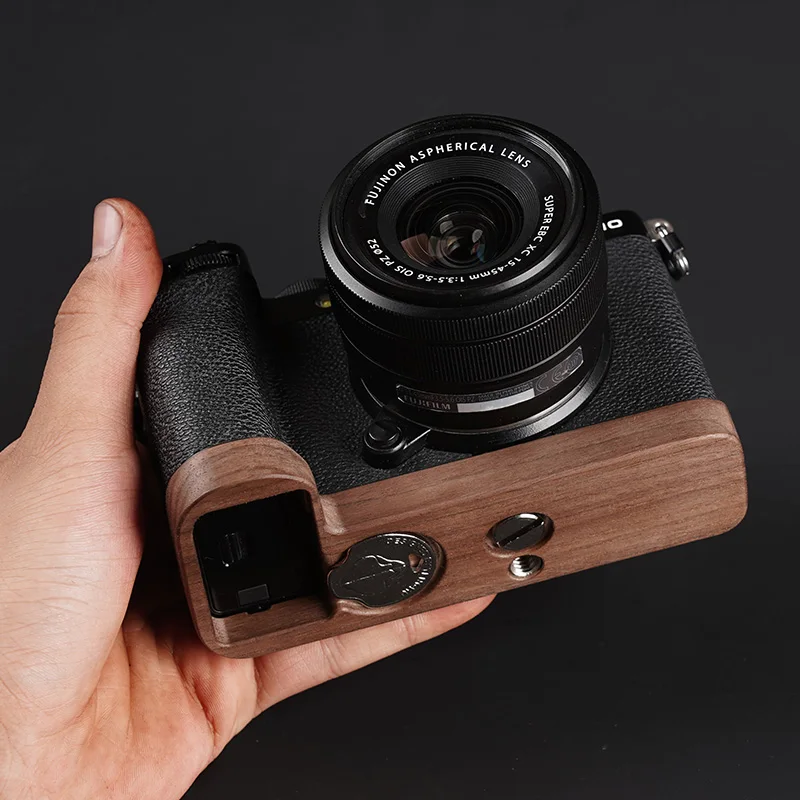 Fujifilm XS10 Solid Wood Red Sandalwood Gray ebony wood Handle Grip Handle Protects Base Ultra-light design