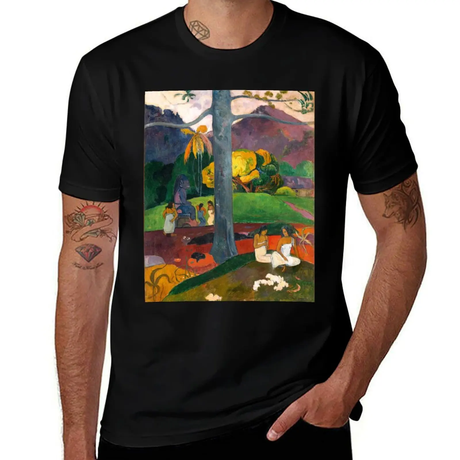 بول غاوغين - ماتا مونا - في الأوقات القديمة - تي شيرت erase une vez تي شيرت للرجال من القطن الناعم تي شيرت مصمم تي شيرت #1