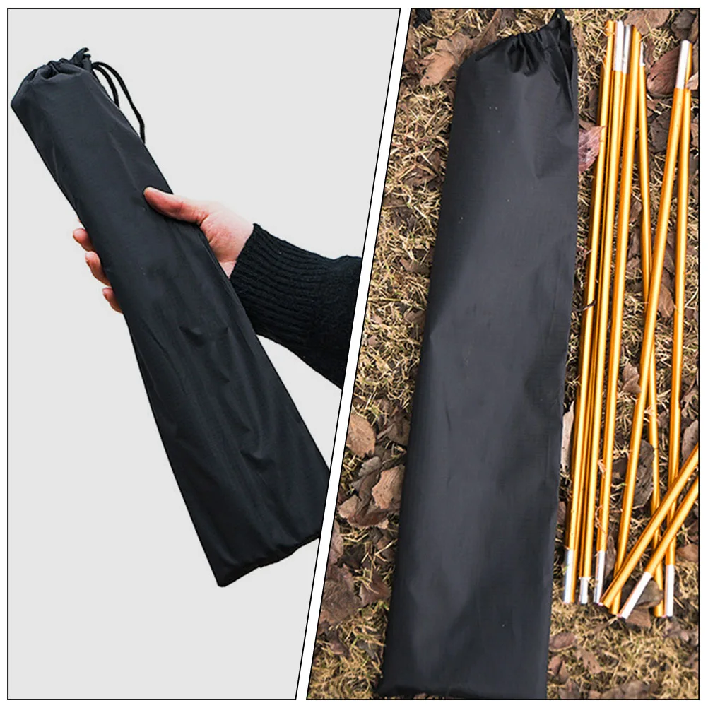 

Tent Pole Bag Outdoor Storage Black Camping Gear Wear Resistant Tent Rod Pouch Portable Pocket Hiking Fishing Trekking