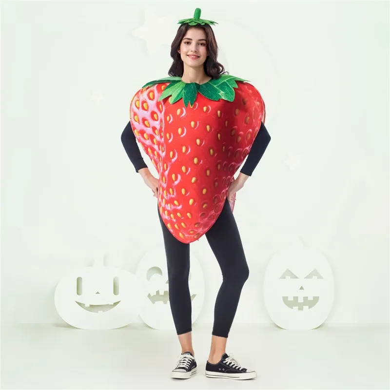 

Creative Halloween Performance Costume Stage Show Fruit Strawberry Role-playing Large Strawberry Women's Ethnic Stage Wear