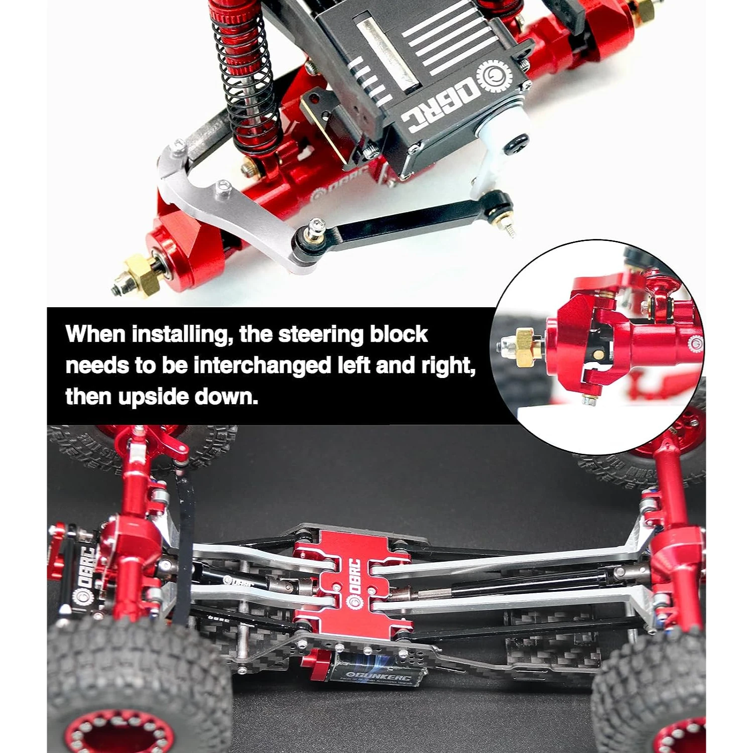 OGRC Praying Mantis Link Tucked Inward Links High Clearance Link for Axial 1/24 SCX24 Gladiator AXI00005 RC Crawler Upgrade Part