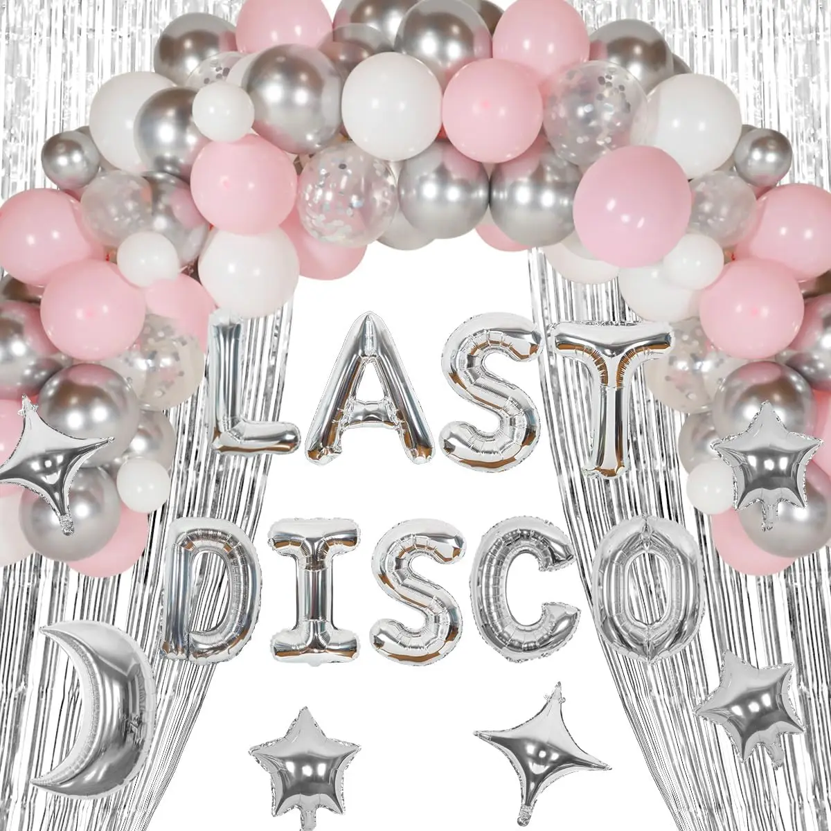 

Cheereveal Last Disco Bachelorette Party Decorations Sliver Pink Disco Balloon Kit Western Cowgirl Bridal Shower Party Supplies