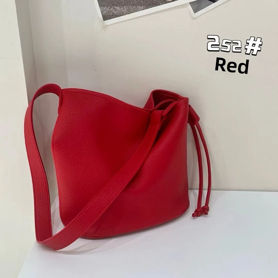

2025 New Soft Leather Women's Buet Bag Luxury Commuter Bag for Work Single oulder Bag Korean Sle Summer Trend Pure Color