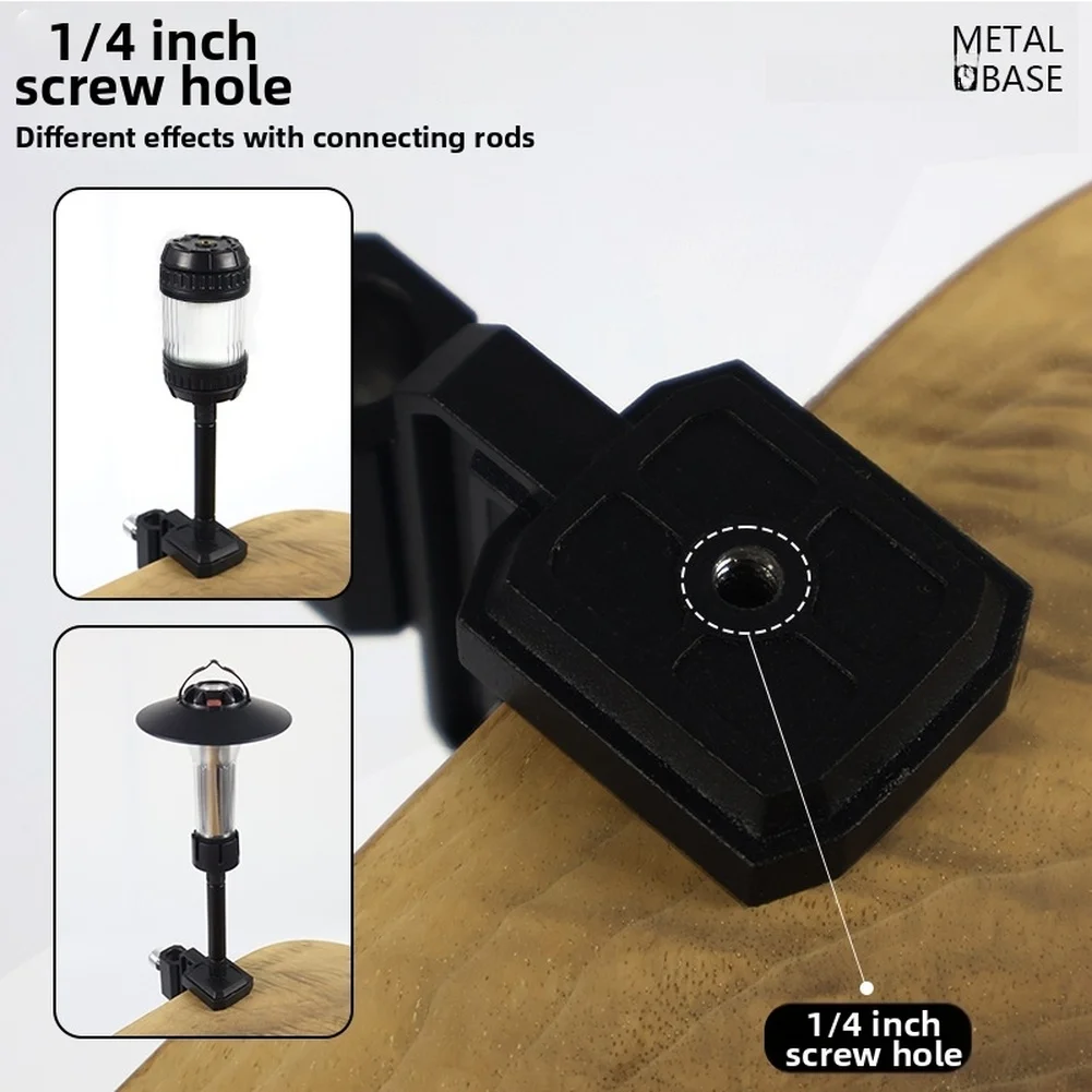 /Aluminum /Alloy /Camping Table Clamp With 1/4 Screw Hole Adjustable Phone Holder Light Stand Mount For Outdoor Hiking Gear Acce
