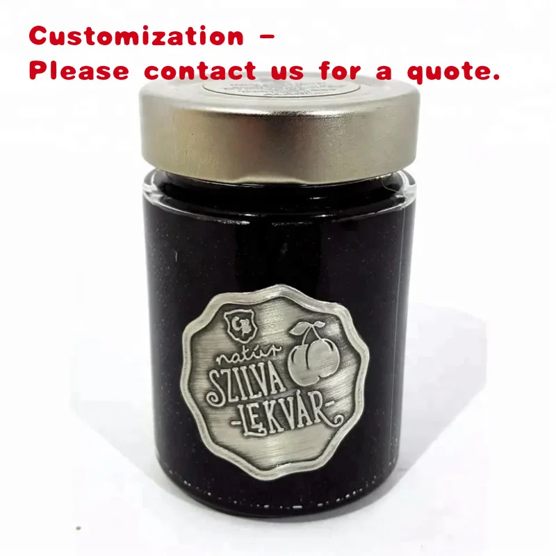 

custom.Handmade Adhesive Metal Label Stickers with Custom Logos Bottles Perfumes and Other Products at Economical Rates
