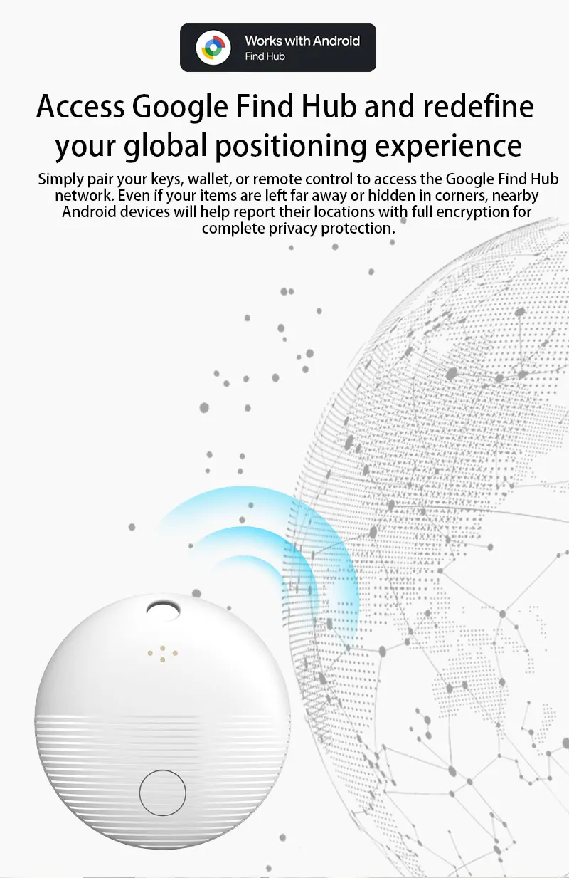 Android AirTag with Magnetic Case Locator Car Item Finder Car Bike Motorcycle Anti-lost Mini Gps Tracker with Protective Cover