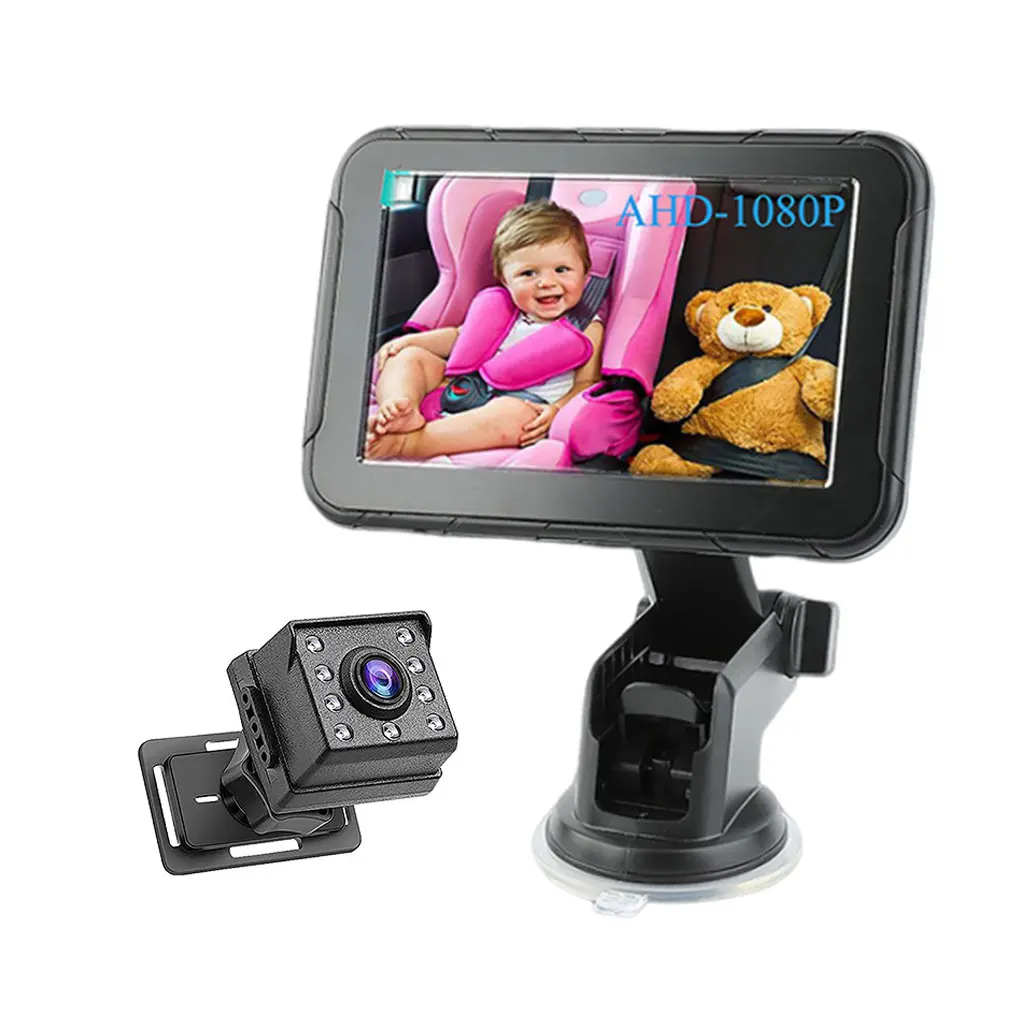 

Baby Car Camera 1080P 5Inch Baby Car Cam Night Vision Safety Car Seat Monitored Mirror Adjustable Angle 360°Rotation