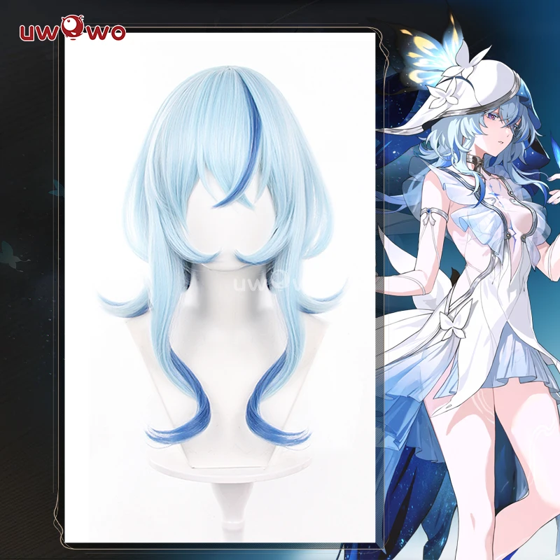 

UWOWO Shorekeeper Wig Game Wuthering Waves WuWa Shorekeeper WuWa Cosplay Wig Long Hair Blue Hair Halloween Wig