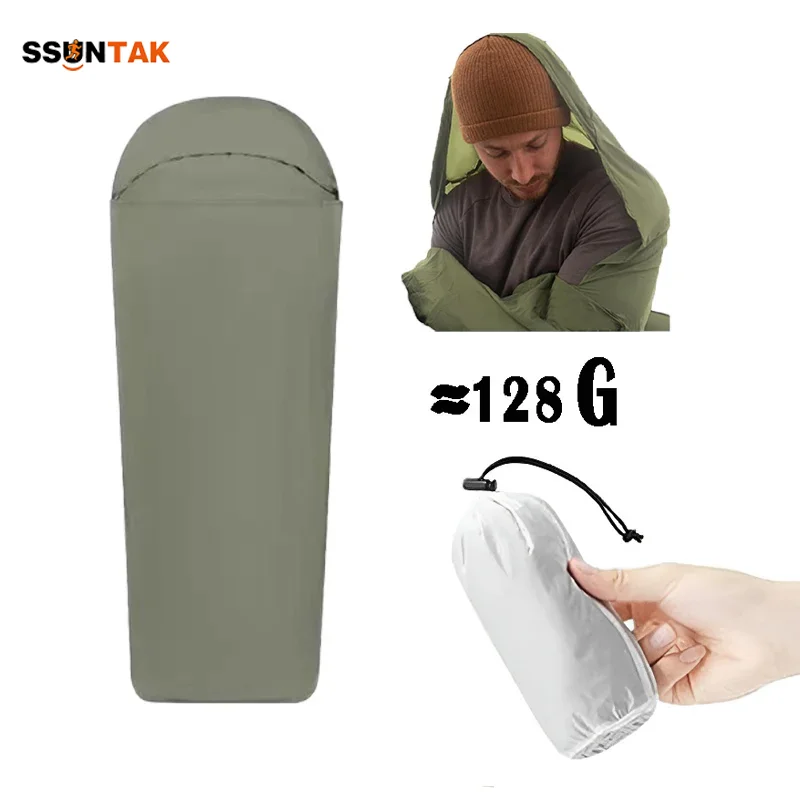 

SSUNTAK Ultralight Washable Sleeping Bag Liner Portable Warm Single Sleep Sack Travel Sheet for Camping Hiking Hotel Backpacking
