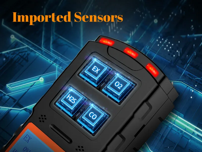 Aikesi Portable 4in1 Multi-Gas Detector Digital Biogas Analyzer Industrial Use Rechargeable Battery Combustible Leak Detector