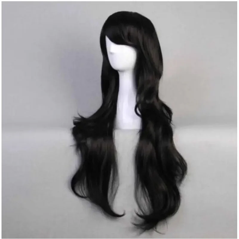 Wig Adventure time Marceline the Vampire Queen long Black wavy curly Cosplay Wig