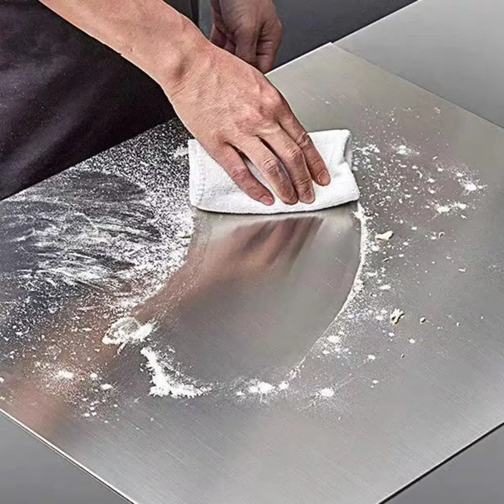 Metal Cutting Board Heavy Duty Stainless Steel Cutting Board Dishwasher Safe Chopping Board Durable Kitchen Tool for Meat