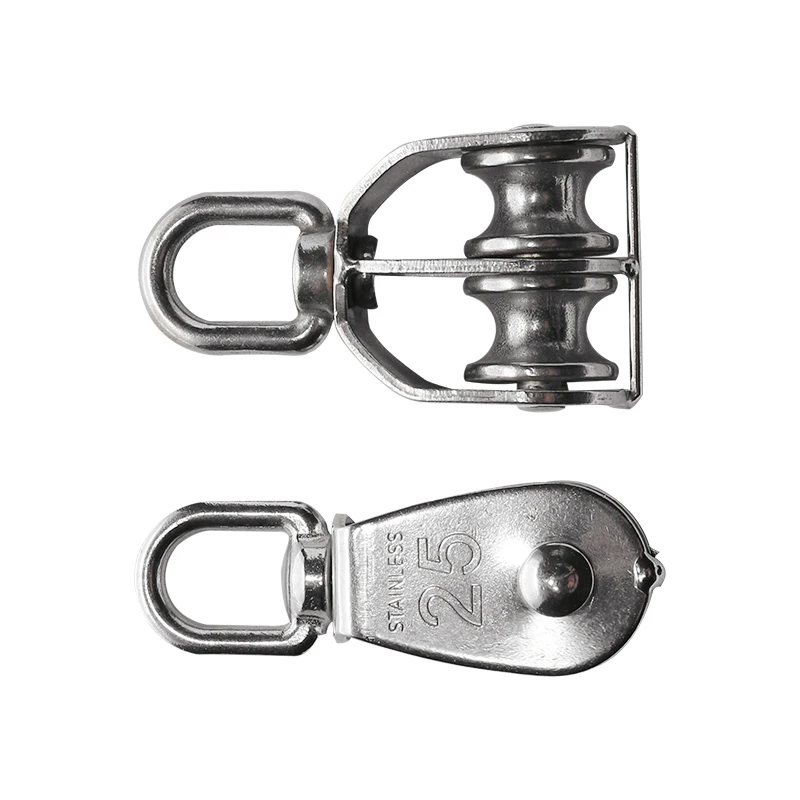 M20 304# Stainless Steel 360 Degree Rotation  Double pulley Swivel
