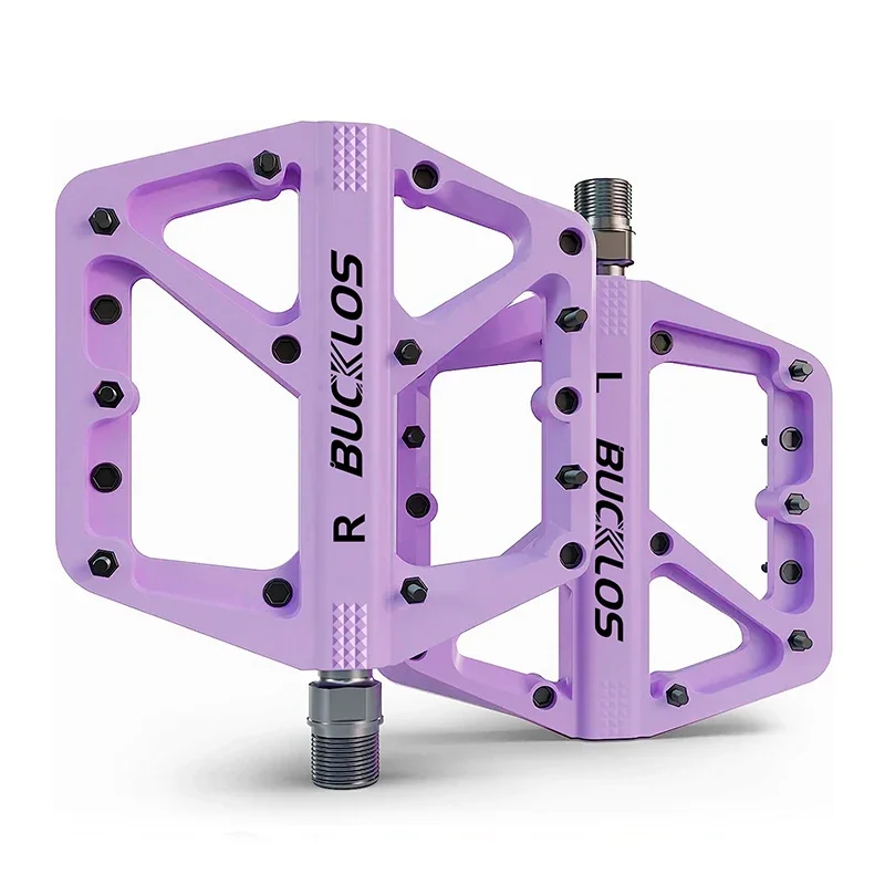BUCKLOS Fietspedaal Ultralight pedaalplatform voor racefiets Mountainbike Antislip nylon afgedichte lagers Platte pedalen MTB-fietsonderdeel