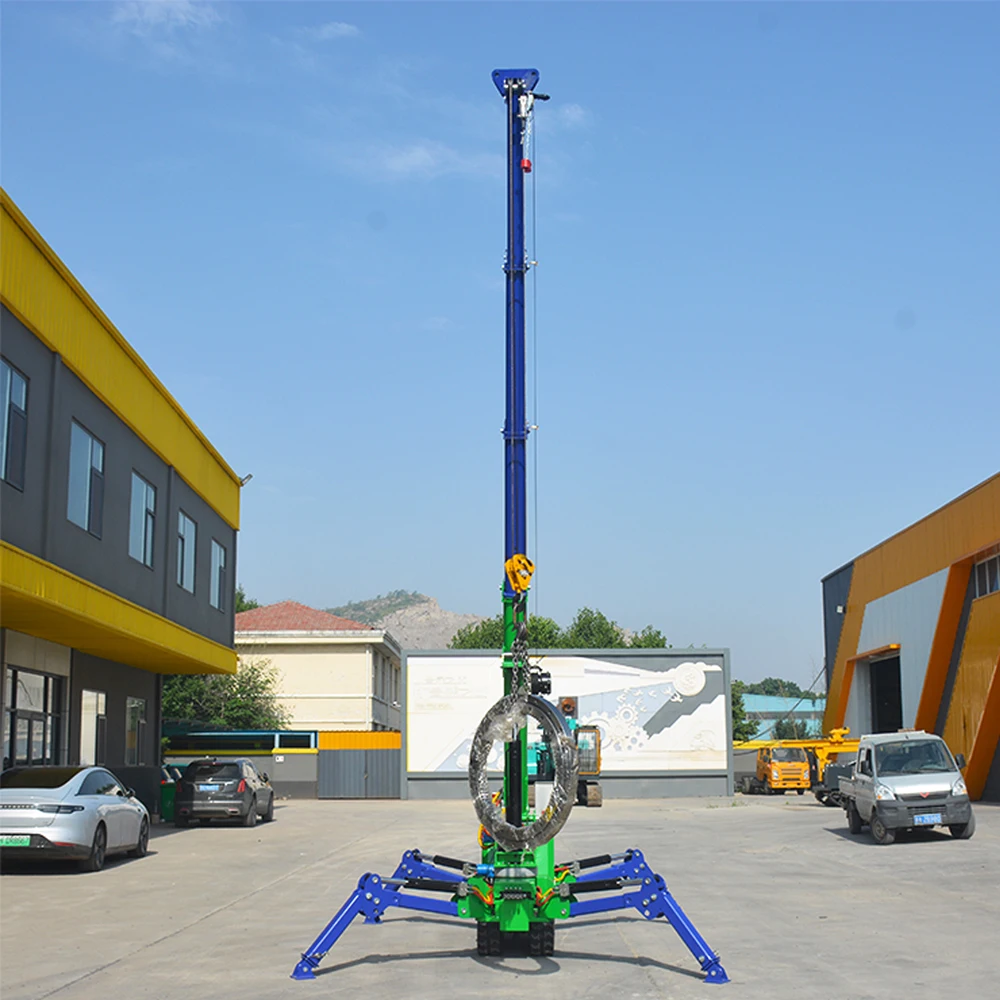 3Ton/5Ton/6Ton/8Ton/12Ton Mini Crawler Spider Crane with Fly Jib & High‑Torque Motor for Steel Erection