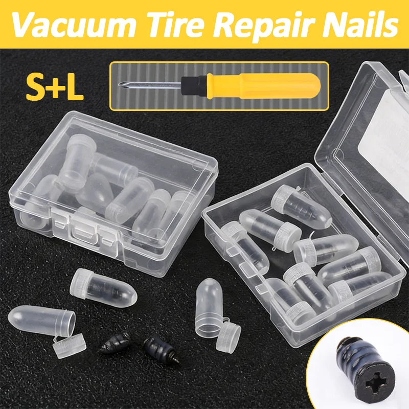 

20-100PCS Tire Repair Nails Soft Rubber Self-Tapping Screws for Truck Scooter Bike Universal Tire Puncture Repair Tool