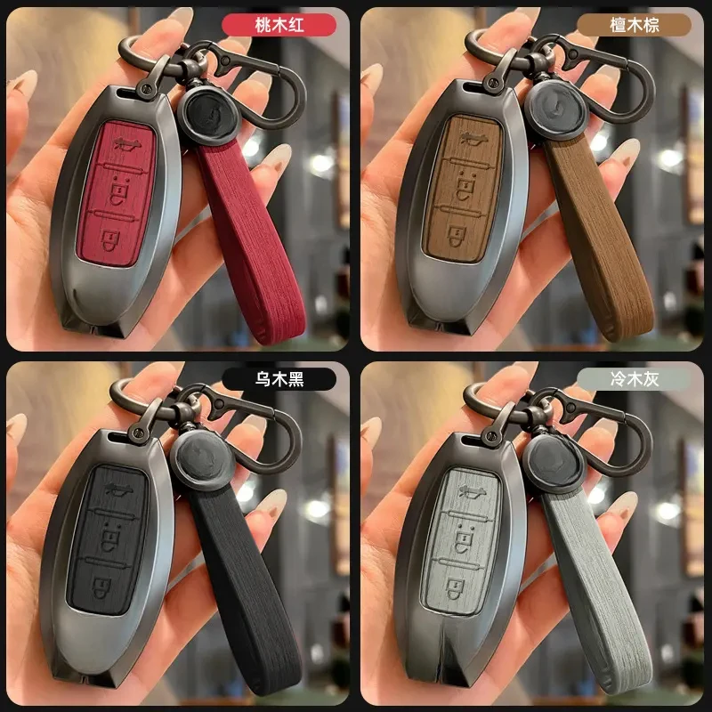 Premium Metal Key Cover for Infiniti Q50 Q60 QX50 QX60 Luxury Zinc Alloy Key Fob Case view 3