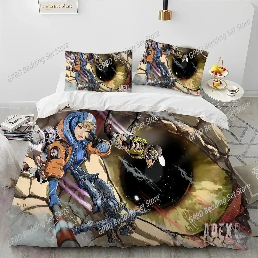 3D Print A-Apex Legends Bedding Set 3D Printed Suitable for Bedroom Duvet Cover Set With Pillowcases Kids Home Textile