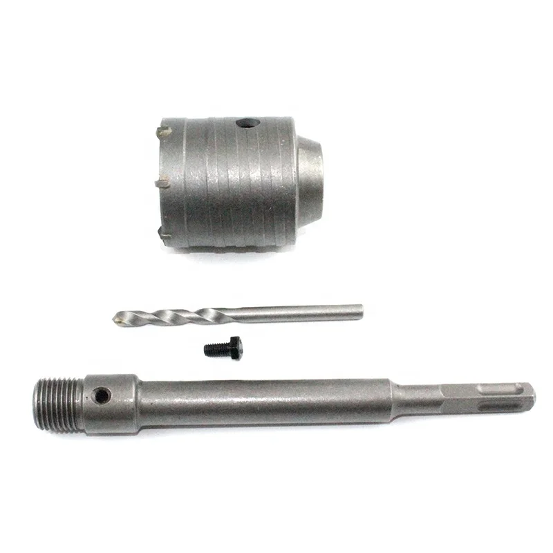 TGS 30mm-160mm High Carbon Steel Concrete Hole Saw Drill Bit Straight Shank High Speed Drilling Tool Kit for Cement Stone Wall