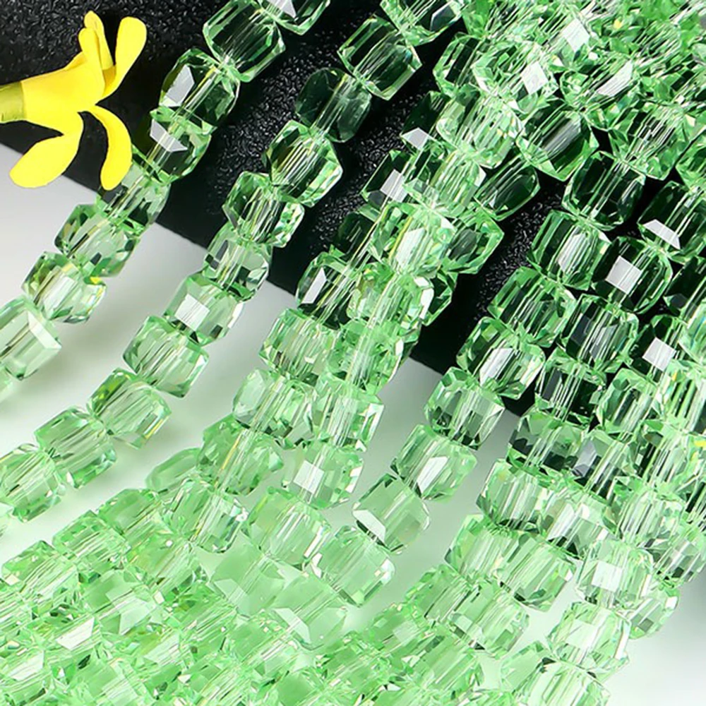 4mm 6mm 8mm 1Strand Faceted Cube Round Loose Beads For Making Jewelry DIY Craft Accessories Necklace Bracelet Mikubeads image 5