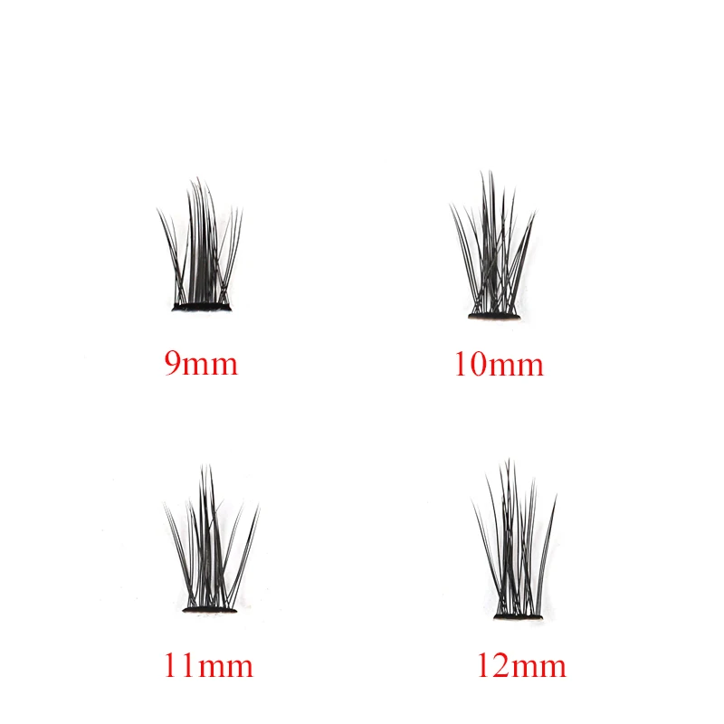 6 Filas 120 Paquetes de Extensión de Pestañas Naturales Falso Visón Individuales 9/10/11/12MM Maquillaje Cilios Pestañas Postizas 6