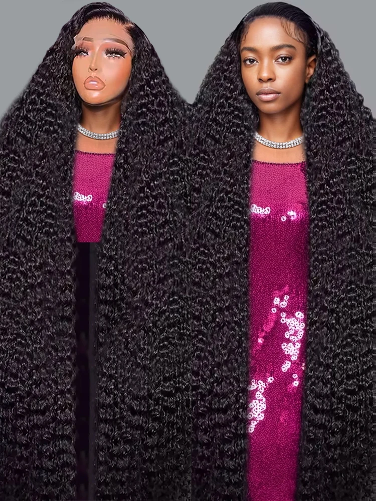 

Парик из натуральных волос с глубокой волной, 40-46 дюймов, 13x4, 13x6, HD-кружевной фронтальный парик, 360-градусный кружевной парик с волнистыми волосами для женщин, плотность 300%