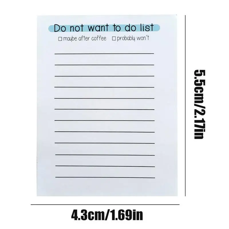 Diário Para Fazer Lista Notepad, Memo Writing Pad para Horário de Trabalho, Grocery Lists Lembretes Taxas, 50 Folhas