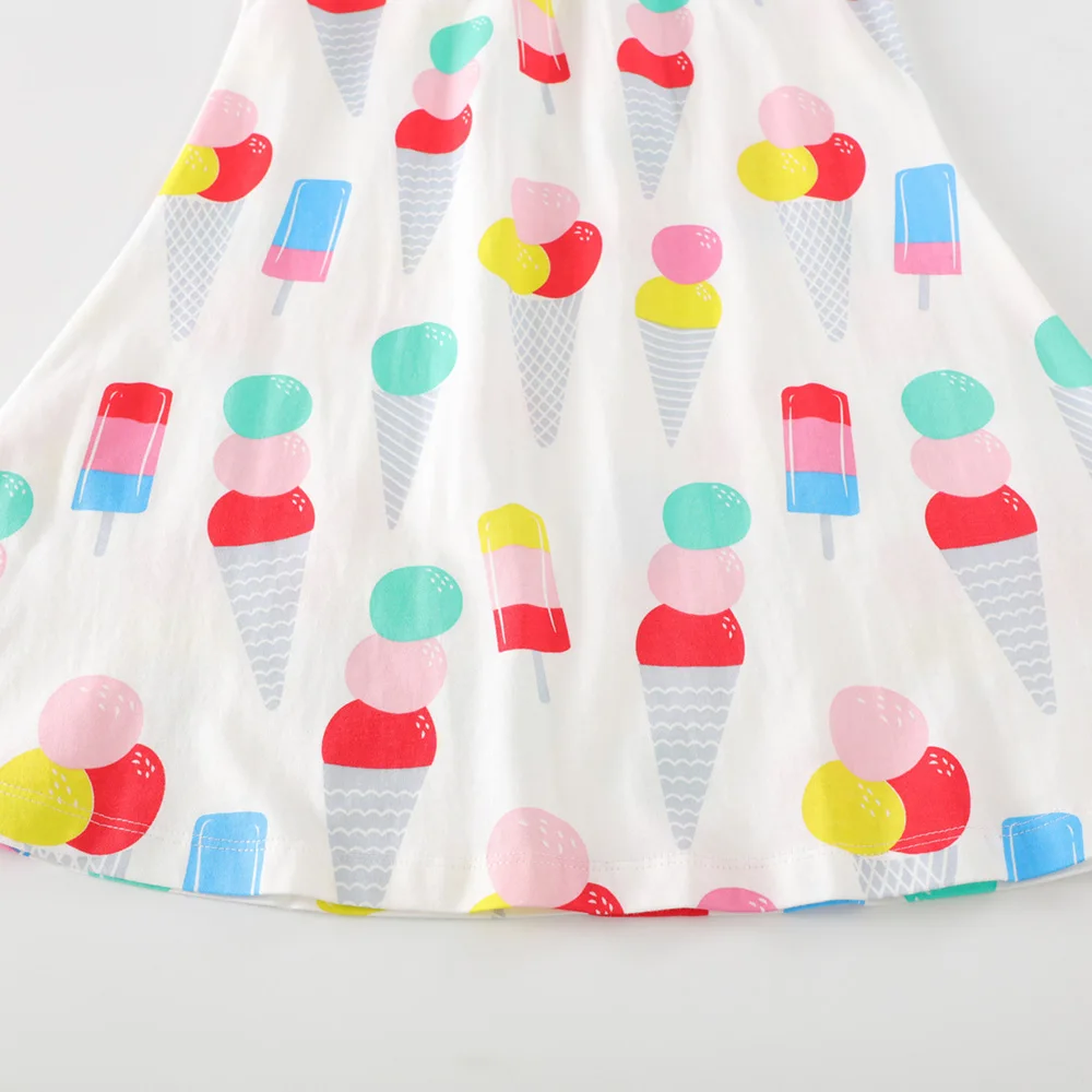 DXTON Girls Summer Dress Kids Flare Sleeve Ice Cream Print Cartoon Dresses  Kids Casual Cotton Vestidos Kids Costumes Clothes - AliExpress 1501