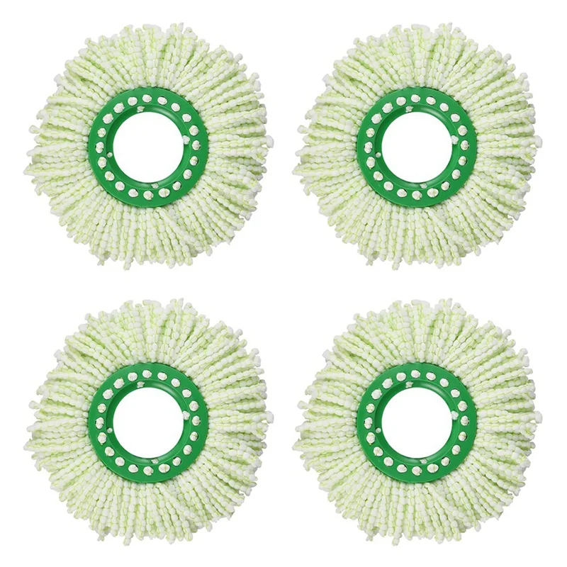 4 عبوات من رأس استبدال الممسحة الدوارة لنظام الممسحة الدوارة Libman Tornado، رأس ممسحة دوارة مستديرة كبيرة من الألياف الدقيقة