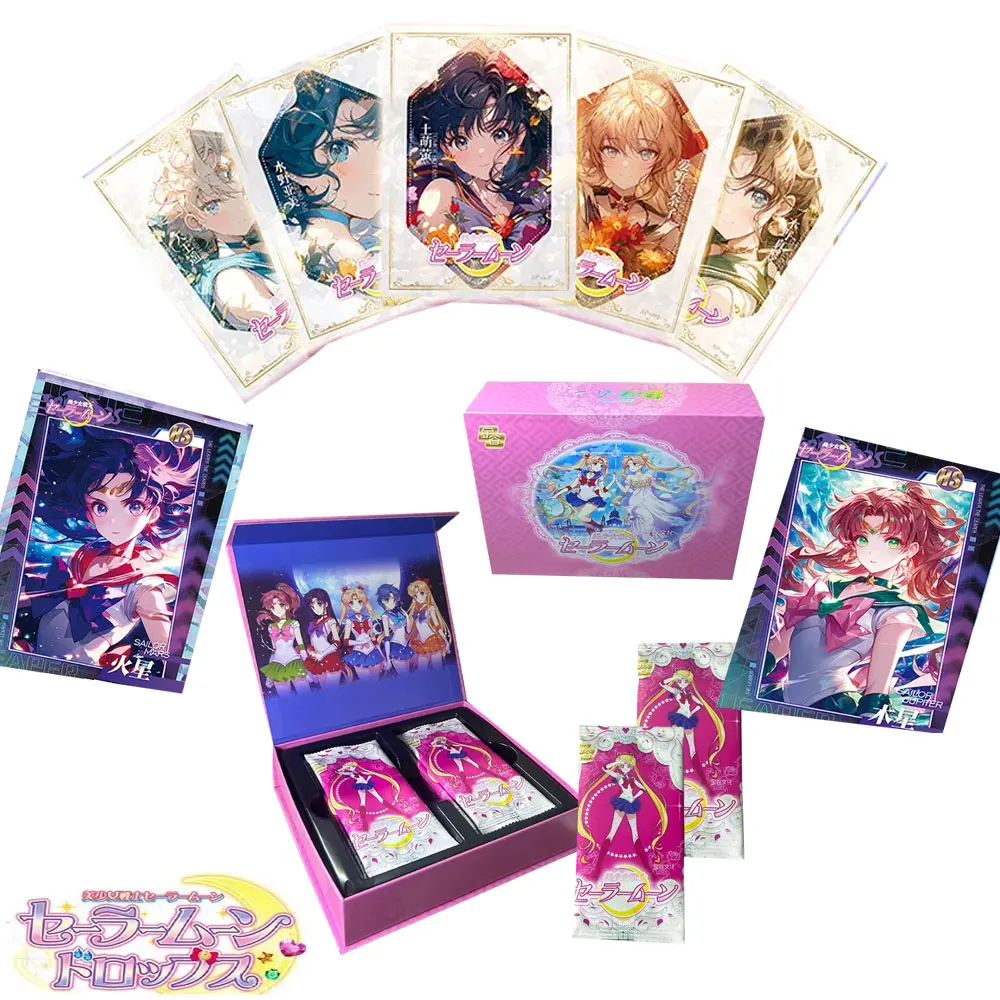 Wholesale Sailor Moon Card Tsukino Mizuno Anime Collection Card Mistery Boxes Board Games Toys Birthday Gifts for Boys and Girls