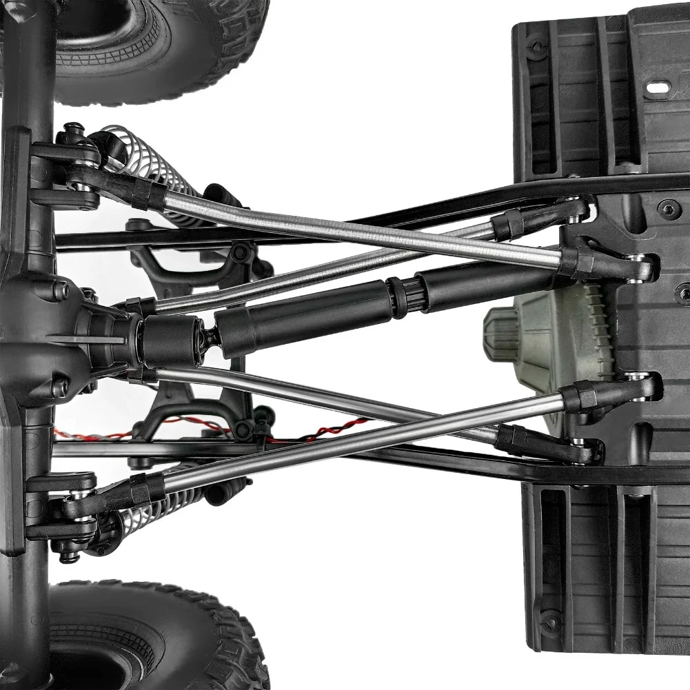 110 RC 車両用ステンレススチール製プルロッド、SCX10 II AX90046 互換モデル向けに設計、改良されたサスペンションを備えています