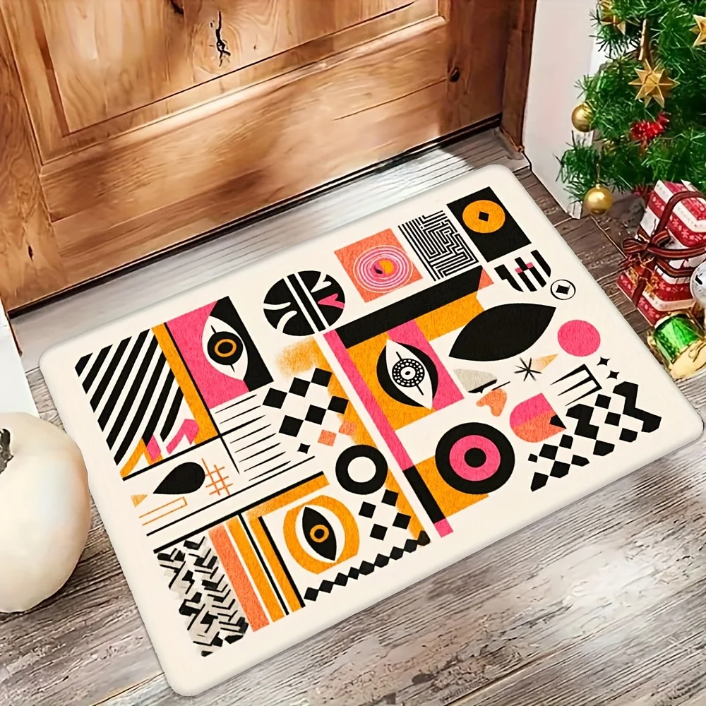 

Яркий геометрический ковер – смелый абстрактный дизайн, мягкий разноцветный коврик для гостиной, спальни, прихожей