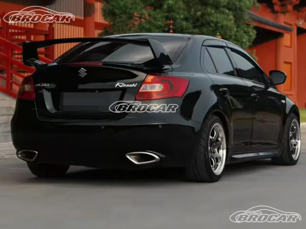 Für 2009 10 11 12 13 14 15 2016 Suzuki Kizashi Grand Escudo Hochwertiger ABS-Kunststoff, glänzend schwarzer Spoiler, Kofferraum-Stoßflügel-Spoiler