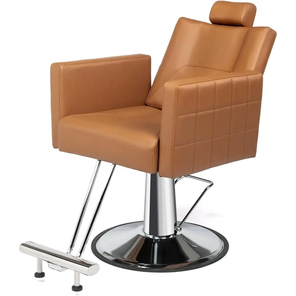 

Стул для парикмахера, парикмахерское кресло с откидной спинкой, парикмахерское кресло для укладки с регулируемым подголовником, косметический шампунь, парикмахерская Fu