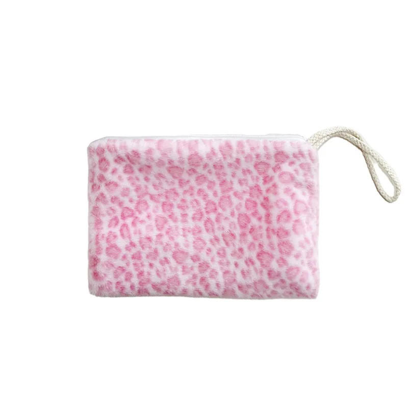 ins sweet cosmetic bag plush large capacity cute cosmetic storage bag portable travel toilet bag travel