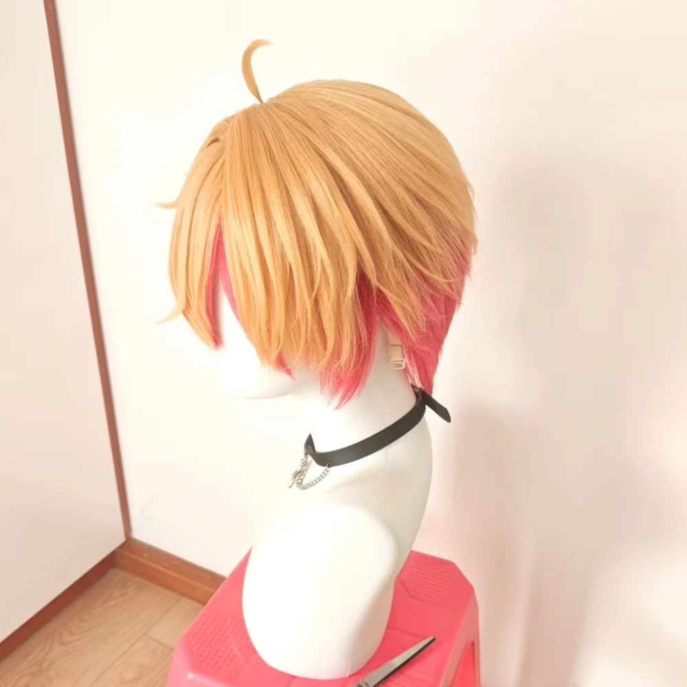 Anime Hoshino Aquamarine Cosplay Wig Aqua Short Hair Heat resistant Synthetic Fiber Wig With Rose Net Anime Party Cosplay Wig