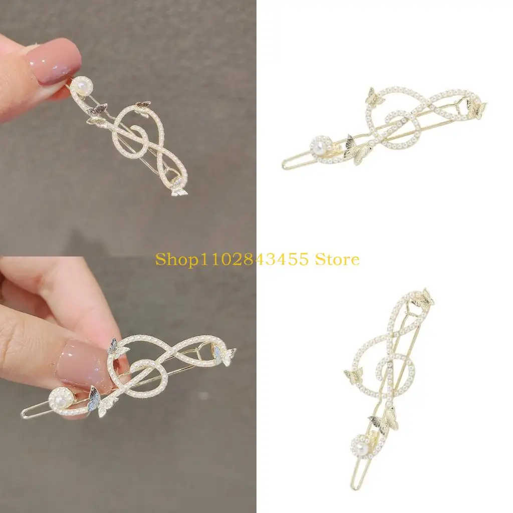 

49MC Модная заколка для волос с музыкальной нотой, милая заколка для волос, крутые украшения для волос для девочек 2000-х годов,