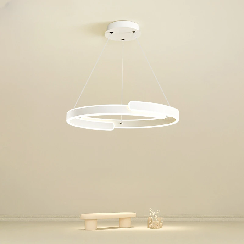 Master bedroom pendant light circular ultra bright minimalist light Nordic minimalist white room light study