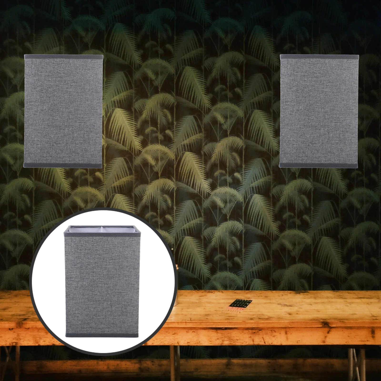 

Modern Rectangular Linen Lamp Shade Small Lightweight Bedroom Living Room Decor Floor Desk Light Cover Hotel Farmhouse Style