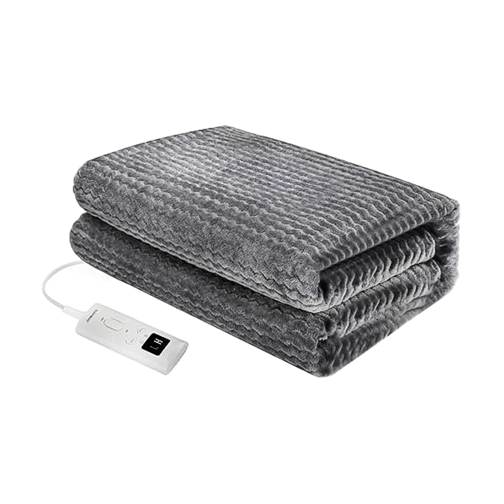 RUIANBAO Electric Heated Blanket Flannel Electric Throw 220v 160*130cm Warming Blanket Timer 9 Heat Levels Heating Bed Blankets