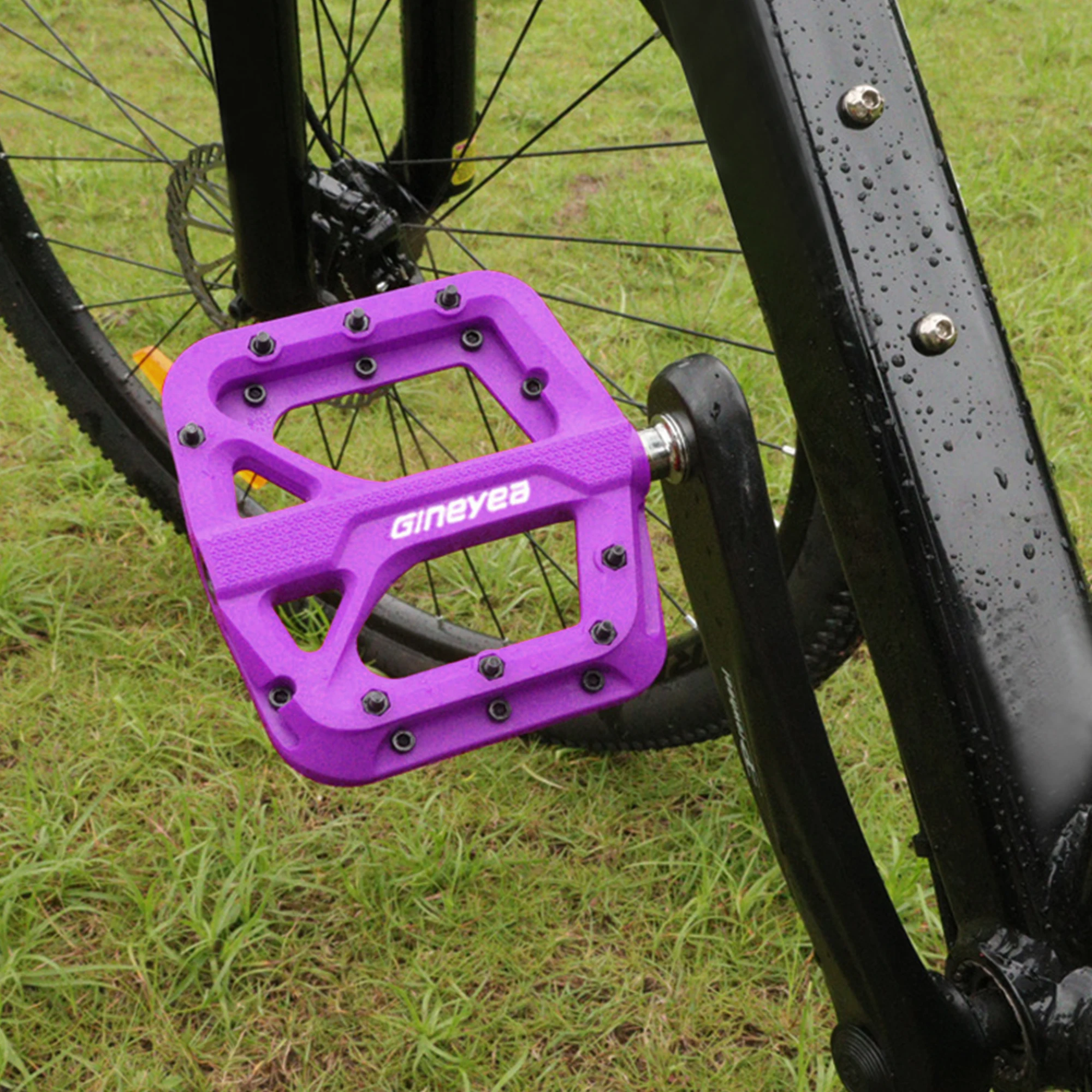 Gineyea Mouantain Bicycle BikePedal Anti-slip Ultralight Nylon  MTB Mountain  Pedal 2 Sealed Bearings Pedals Bicycle Accessories image 3