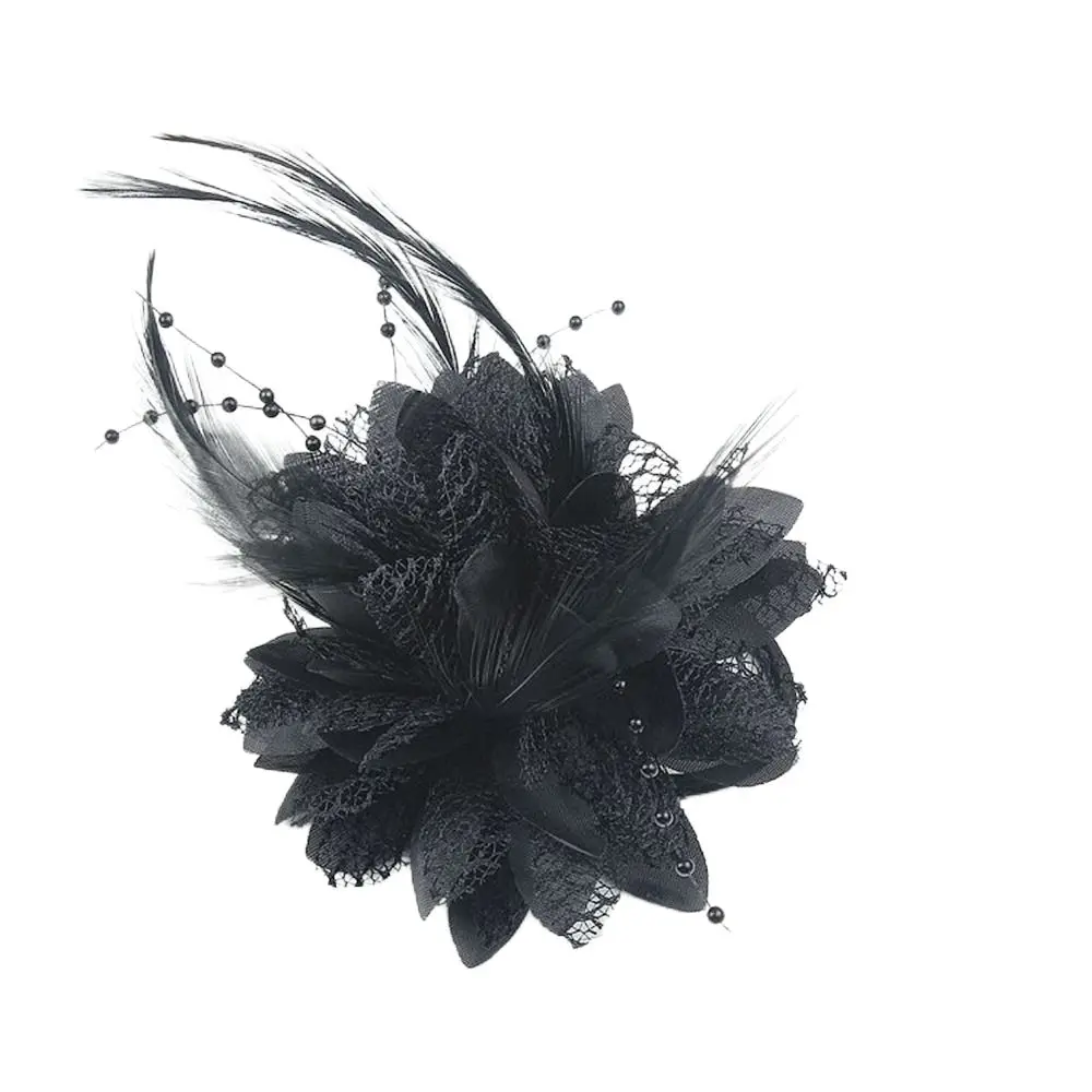 Performance Latin Dance Performance Wrist Flower Wedding Hair Accessories Bridal Hairpin Headdress Feathers Hair Clip