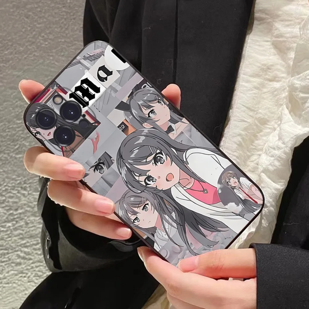 Anime Mai Sakurajima Phone Case For iPhone 15 14 11 12 13 Mini Pro XS Max Cover 6 7 8 Plus X XR SE 2020 Funda Shell