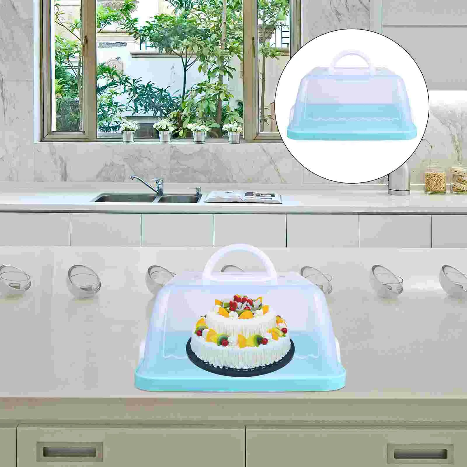 Portable Cake Box Pasties Packaging Boxes Cupcake Carrier Holder Pie Container Plastic Travel Organizer with Lid