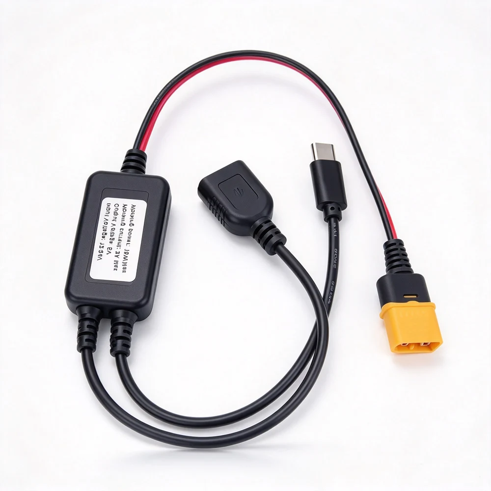 XT60 to USB-A/Type-C 5V Adapter Cord Lipo Battery Step Down 5V 3A Converter Cable For Phone Tablet PC DIY Part