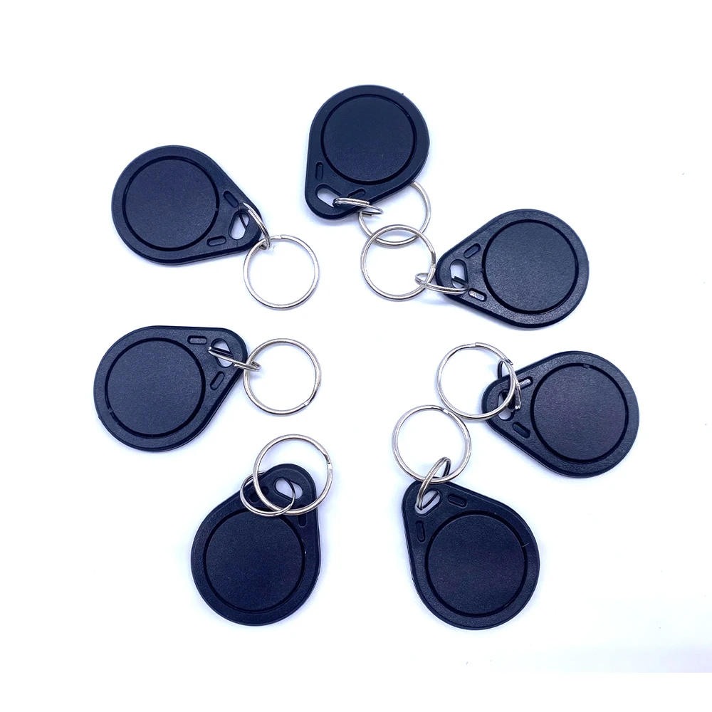 10pcs 125KHz T5577 Keyfobs Rewritable Duplicate Tag 5200 Proximity Copy Access Card ID Token Ring RFID Cloner Keychain