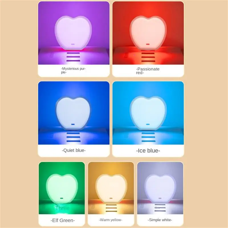 Baby Nightlights Dimming Intelligent Indoor Lightings Usb Atmosphere Light Portable Heart-shaped Led Lights Led Night Light